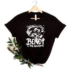 Ink Bendy Machine T Shirt Gamer Cartoon Graphic Fan Gift Retro Vintage Game Meme